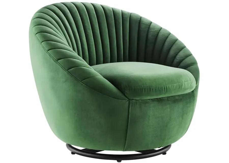 Whirr Tufted Performance Velvet Performance Velvet Swivel Chair