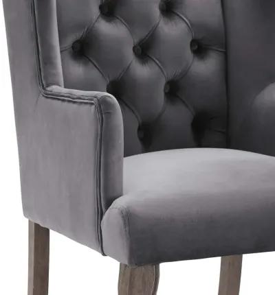 Realm French Vintage Dining Performance Velvet Armchair