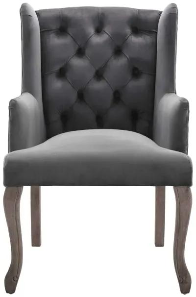 Realm French Vintage Dining Performance Velvet Armchair