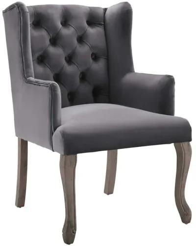 Realm French Vintage Dining Performance Velvet Armchair