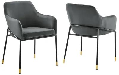 Jovi Performance Velvet Dining Armchair Set of 2