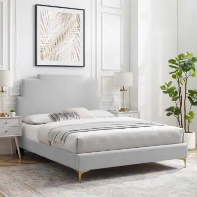 Lindsey Performance Velvet King Platform Bed