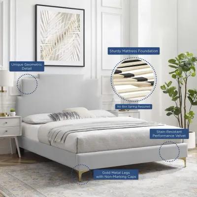 Lindsey Performance Velvet King Platform Bed