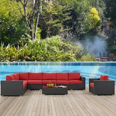 Sojourn 7 Piece Outdoor Patio Sunbrella® Sectional Set