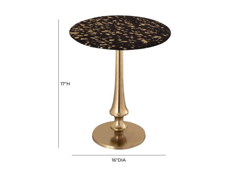 Gold Goathide Side Table