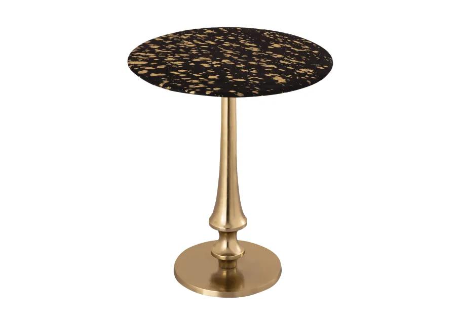 Gold Goathide Side Table