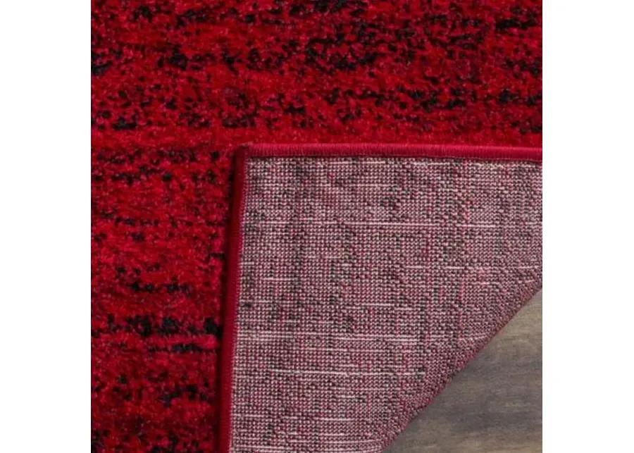 Adirondack Contemporary Red / Black 2'-6" X 8' Powerloomed Rug