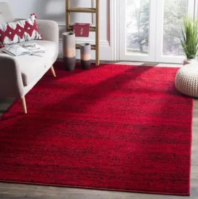 Adirondack Contemporary Red / Black 2'-6" X 8' Powerloomed Rug