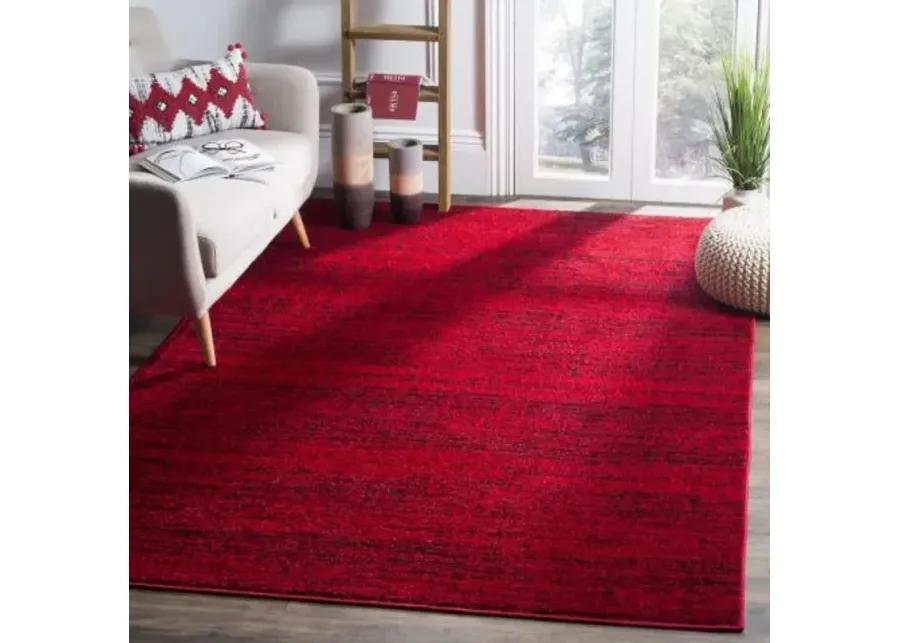 Adirondack Contemporary Red / Black 2'-6" X 8' Powerloomed Rug