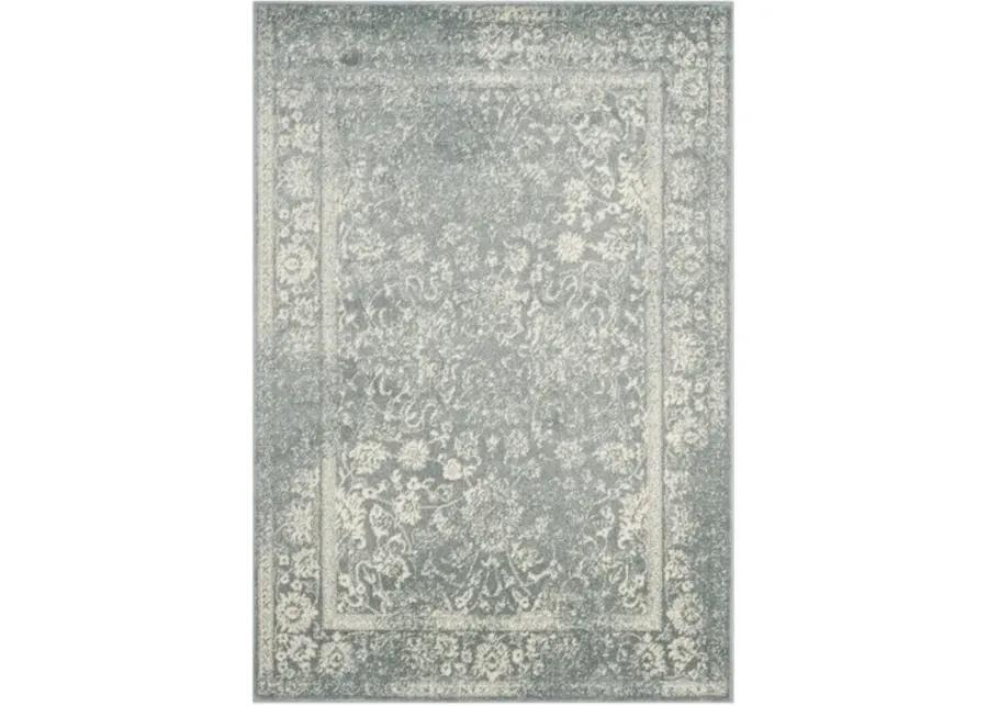 Adirondack Contemporary Slate / Ivory 8' X 10' Powerloomed Rug