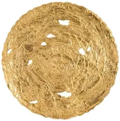 molten wall disc, large, gold leaf