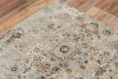 Ovation Green/Beige distressed/classical N Z wool 2' x 3'  Rectangle Rug