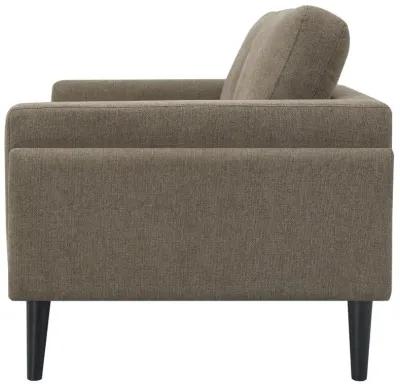 Rilynn Upholstered Track Arms Loveseat Brown