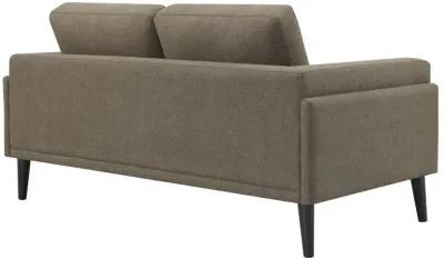 Rilynn Upholstered Track Arms Loveseat Brown