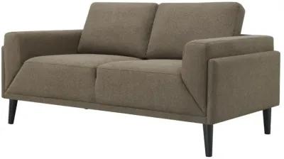 Rilynn Upholstered Track Arms Loveseat Brown