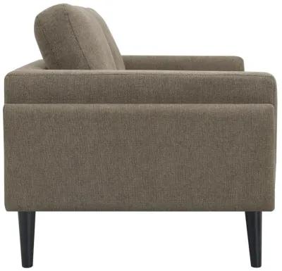 Rilynn Upholstered Track Arms Loveseat Brown