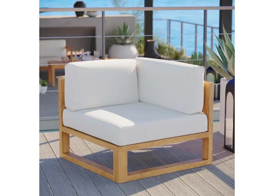 Upland Outdoor Patio Teak Wood Corner Chair