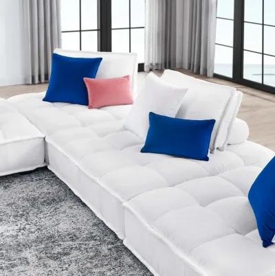 Saunter Tufted Fabric Fabric 4-Piece Sectional Sofa