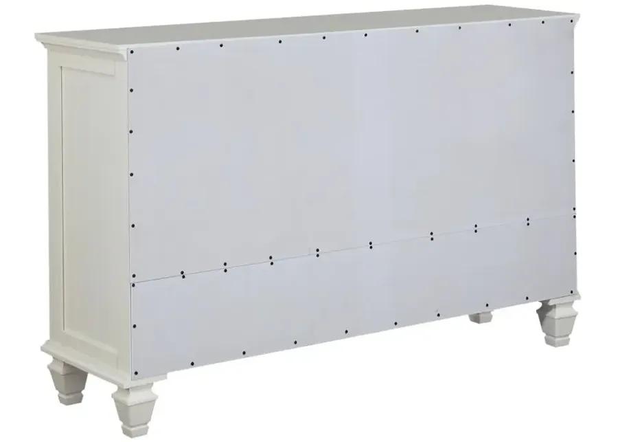 Aarav Beach 11-Drawer Rectangular Dresser Cream White