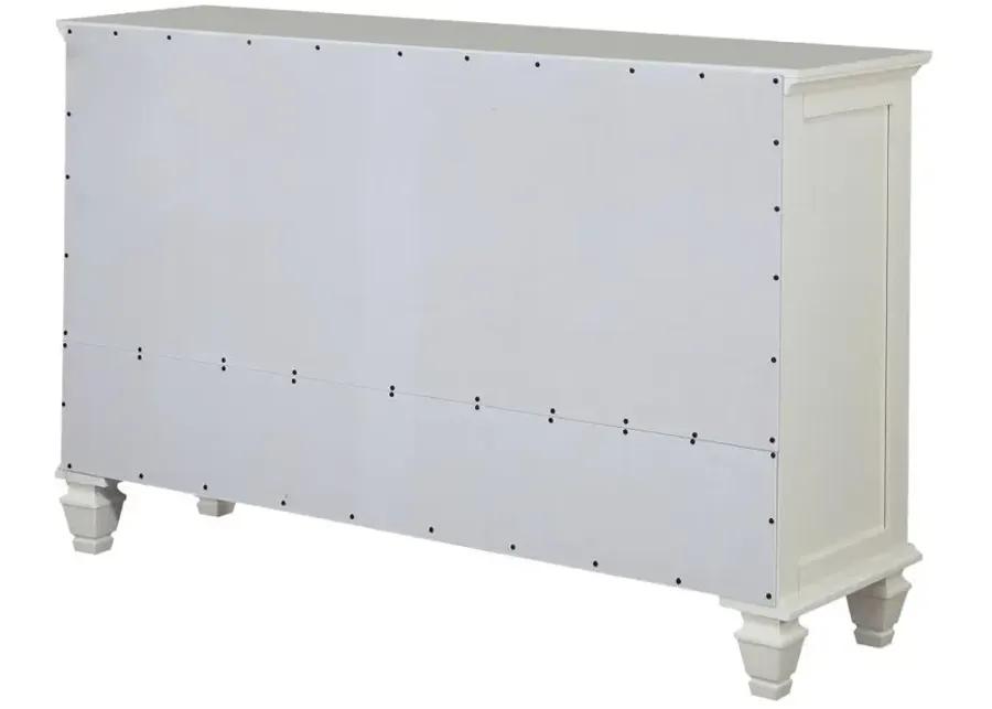 Aarav Beach 11-Drawer Rectangular Dresser Cream White