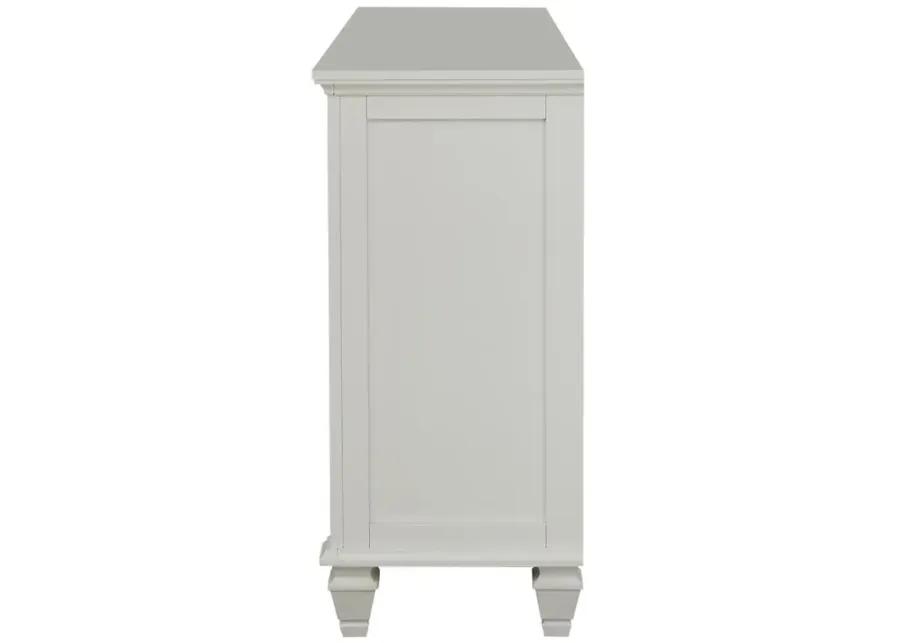 Aarav Beach 11-Drawer Rectangular Dresser Cream White