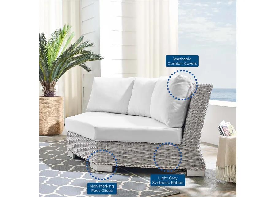 Conway Sunbrella® Outdoor Patio Wicker Rattan Round Corner Chair