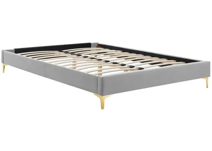 Elise Full Performance Velvet Platform Bed