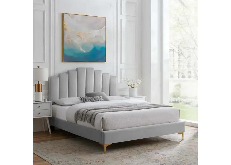 Elise Full Performance Velvet Platform Bed