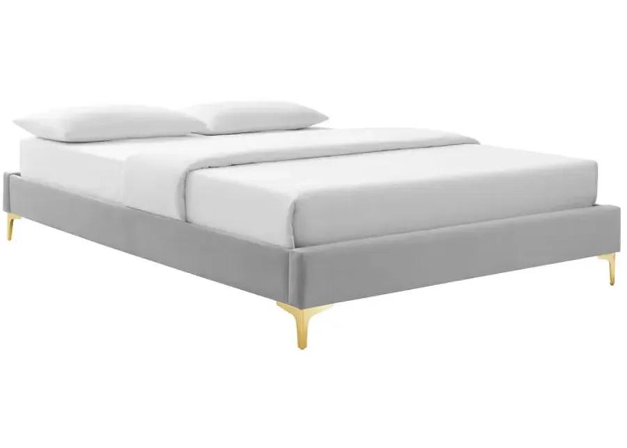 Elise Full Performance Velvet Platform Bed