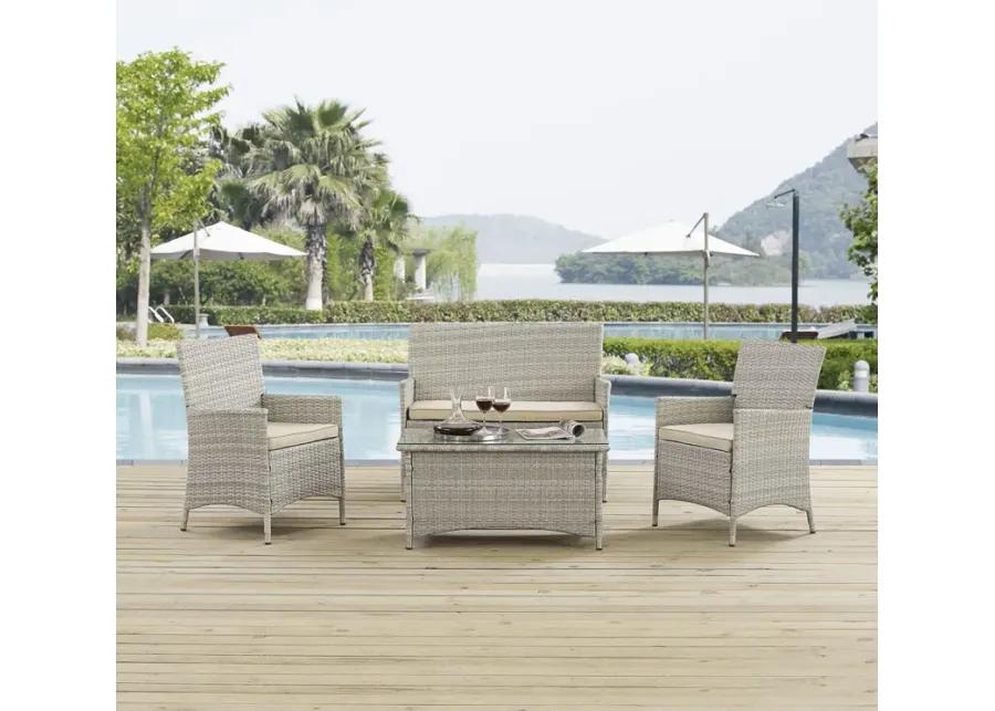 Bridge 4 Piece Outdoor Patio Patio Conversation Set