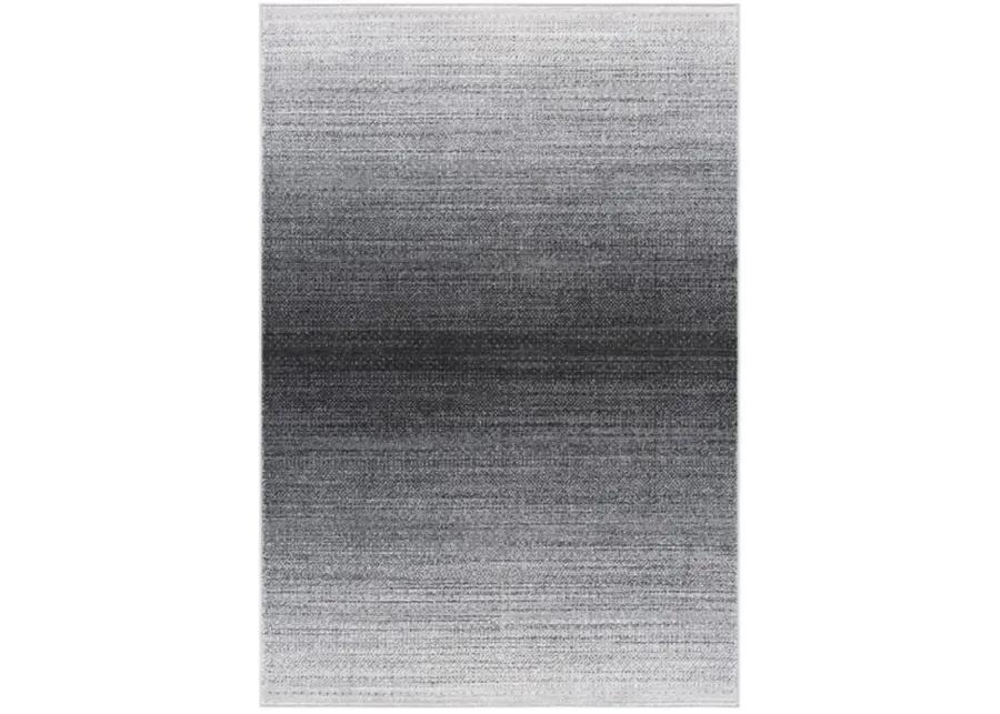 Adirondack Contemporary Grey / Dark Grey 4' X 6' Powerloomed Rug