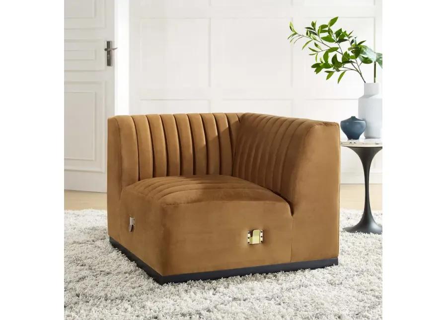 Conjure Channel Tufted Performance Velvet Left Corner Chair