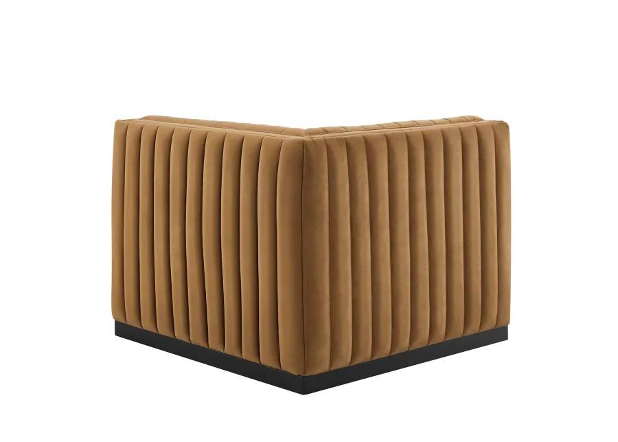 Conjure Channel Tufted Performance Velvet Left Corner Chair