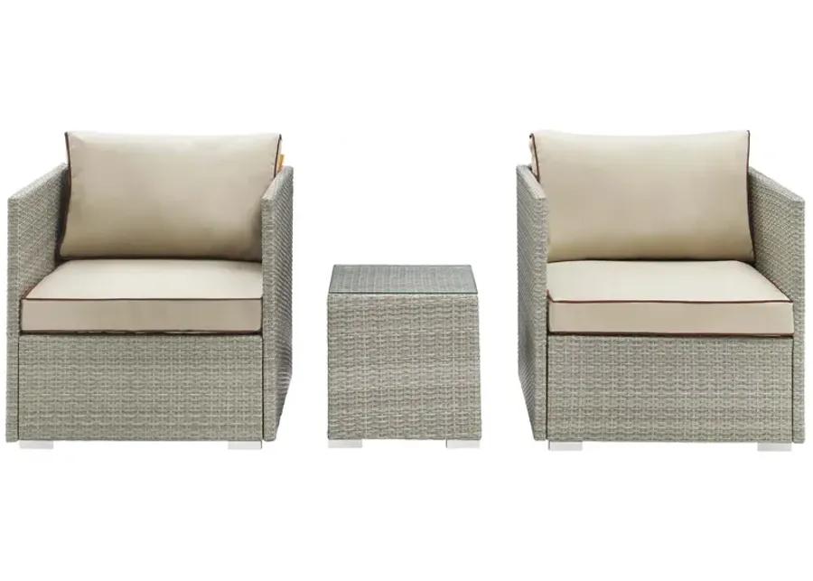 Repose 3 Piece Outdoor Patio Sectional Set