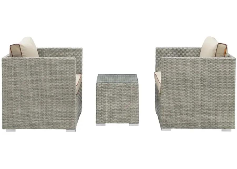 Repose 3 Piece Outdoor Patio Sectional Set