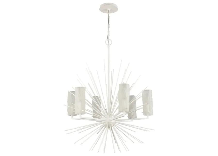 Sea Urchin 27" Wide 6-Light Chandelier - White Coral