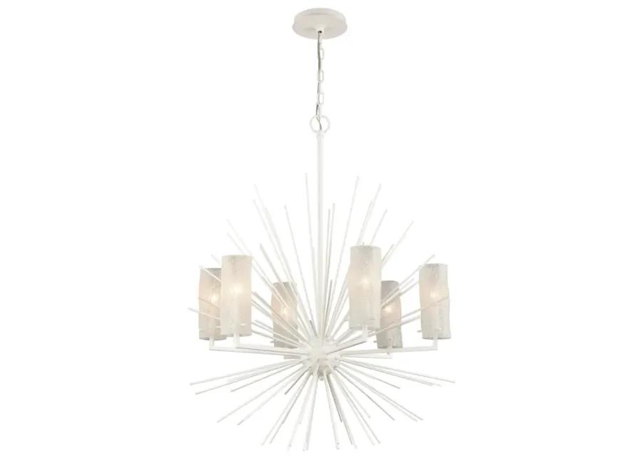 Sea Urchin 27" Wide 6-Light Chandelier - White Coral