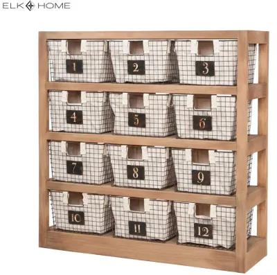 Shelving Unit with 12 Locker Baskets