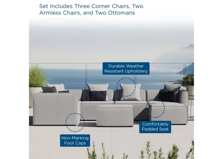 Saybrook Outdoor Patio Upholstered 7-Piece Sectional Sofa