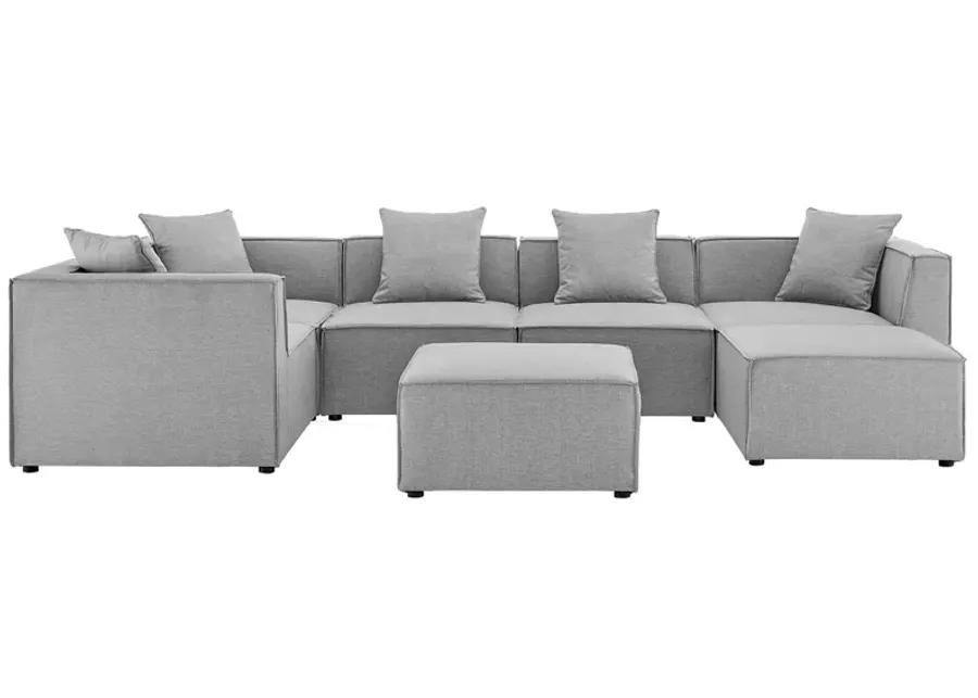 Saybrook Outdoor Patio Upholstered 7-Piece Sectional Sofa