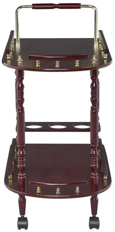 Palmer 2-tier Serving Cart Merlot and Brass