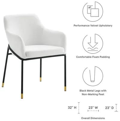 Jovi Performance Velvet Dining Armchair