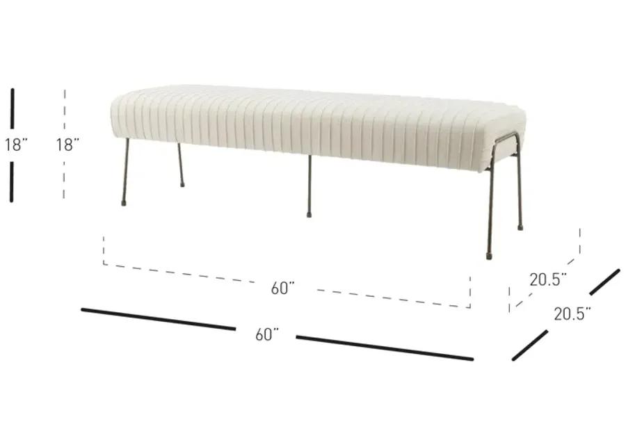 Merritt Pleated Bench