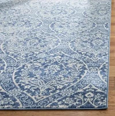 Brentwood 860 Navy / Light Grey 2' X 6' Runner Powerloomed Rug