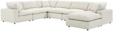 Commix Down Filled Overstuffed Boucle 7-Piece Sectional Sofa