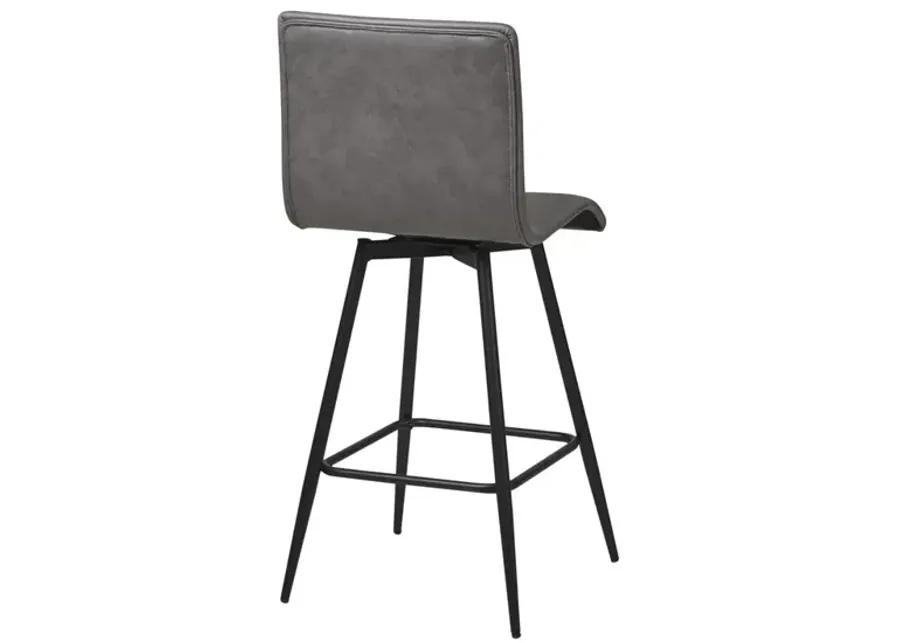 INK+IVY Adams Grey Faux Leather Swivel Counter Stool