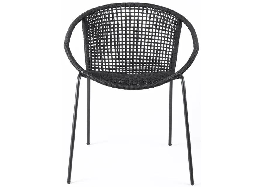 Snack Indoor Outdoor Stackable Steel Dining Chair 