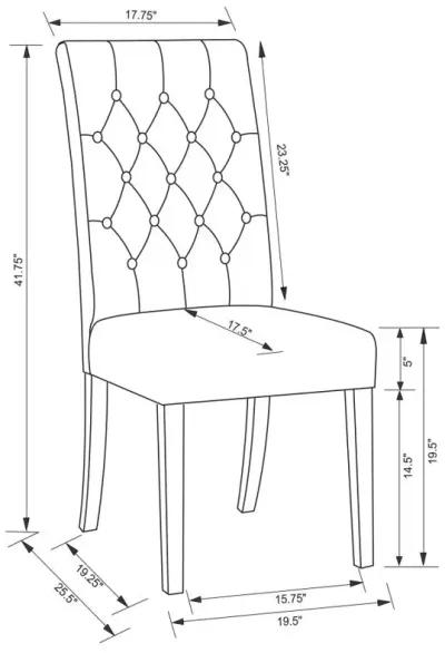 Cornelscourt Tufted Back Dining Chairs Vineyard Oak (Set of 2)