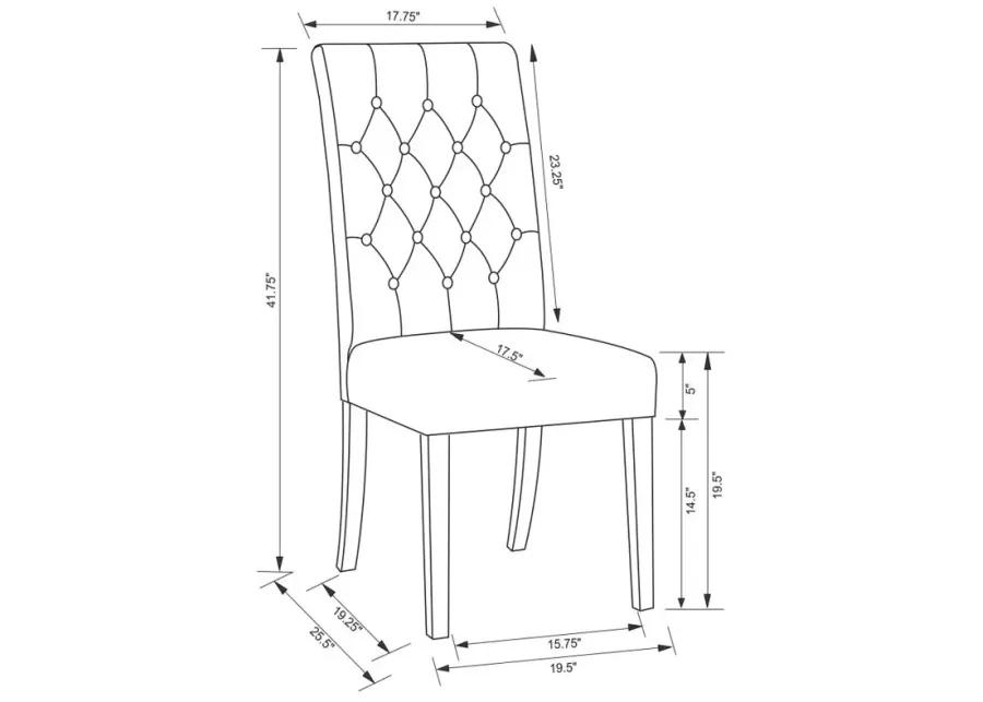 Cornelscourt Tufted Back Dining Chairs Vineyard Oak (Set of 2)