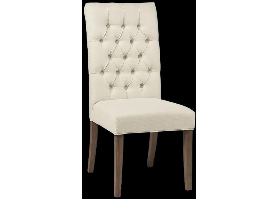 Cornelscourt Tufted Back Dining Chairs Vineyard Oak (Set of 2)